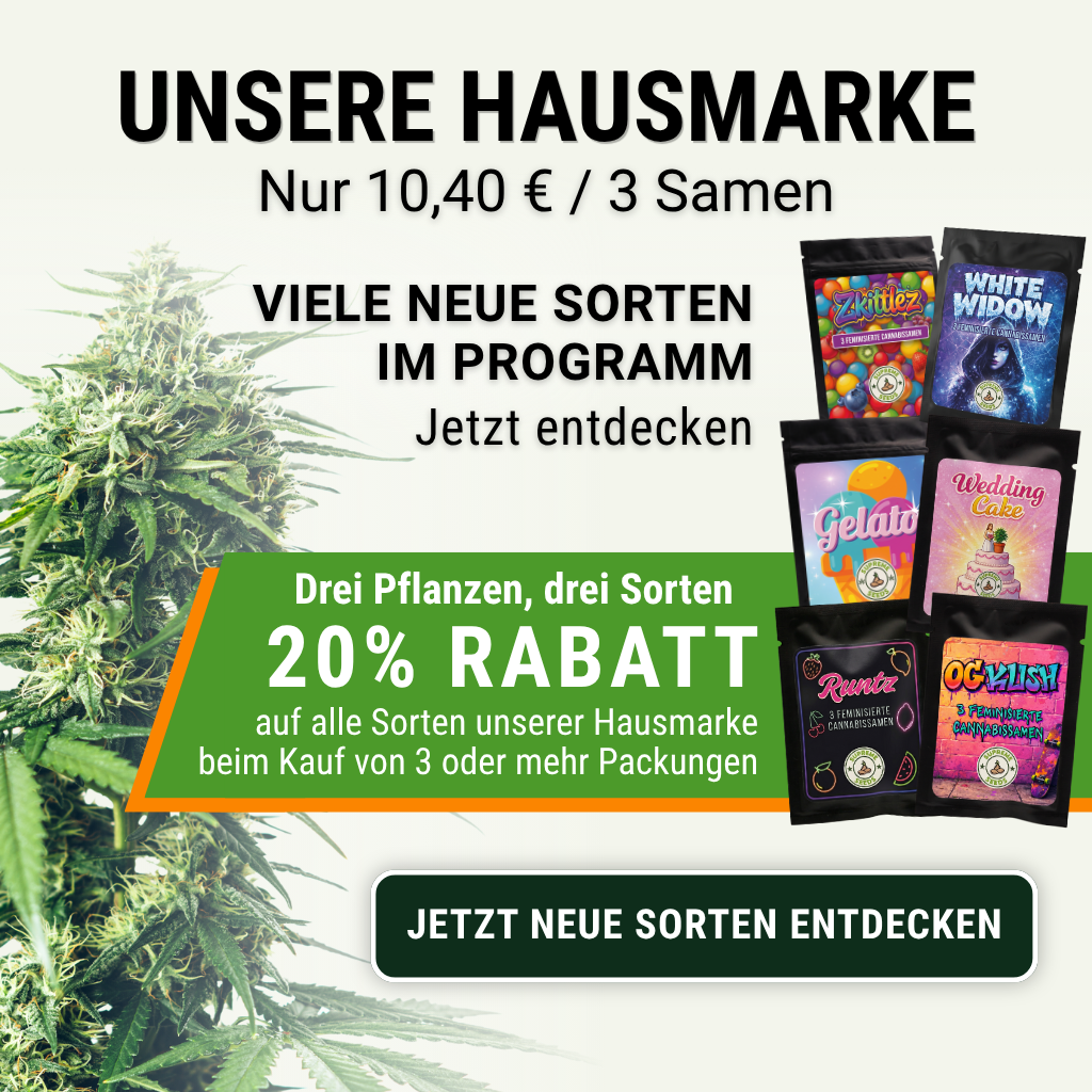 Unsere Hausmarke - Viele neue Sorten und 20% Rabatt beim Kauf von 3 oder mehr Hausmarke-Sorten